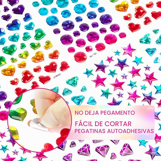 Foto 3 de 7 de Pegatinas para Niños, 4 Hojas 3D Puffy Stickers Destello Infantiles para Cara Maquillaje Festivales…