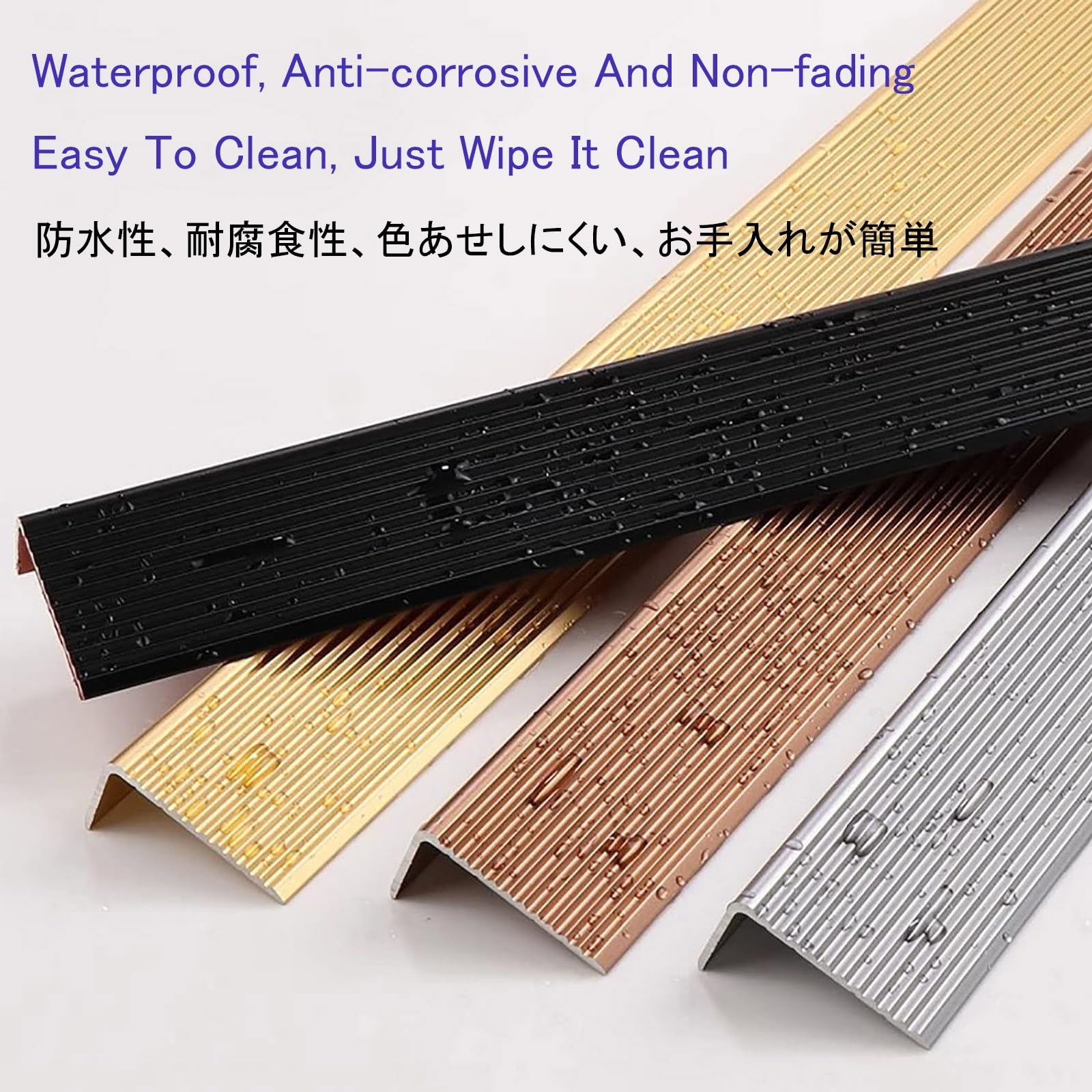 Profilo Alluminio Per Bordi Scale - 90cm Antiscivolo, Paraspigoli Per Interni Ed Esterni - Foto 6