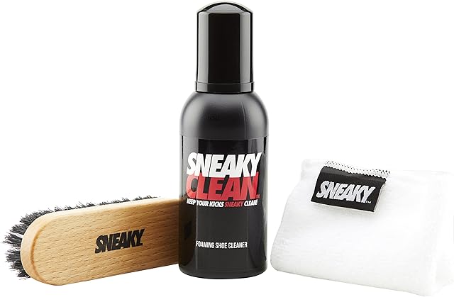 Sneaky Cleaner Kit - cleaner, brush and micro fibre cloth in a portable kit for cleaning shoes and trainers 150ml