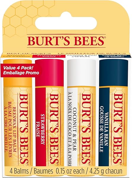 Burt's Bees Baumes à Lèvres Multipack 100% Naturels