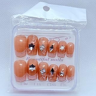 مجموعة اظافر صناعية تعمل بالضغط مع مبرد اظافر، ابيض وزهري وبيج وفوشيا، لمسة نهائية لصالونات التجميل للحفلات والزفاف (بيج داكن)