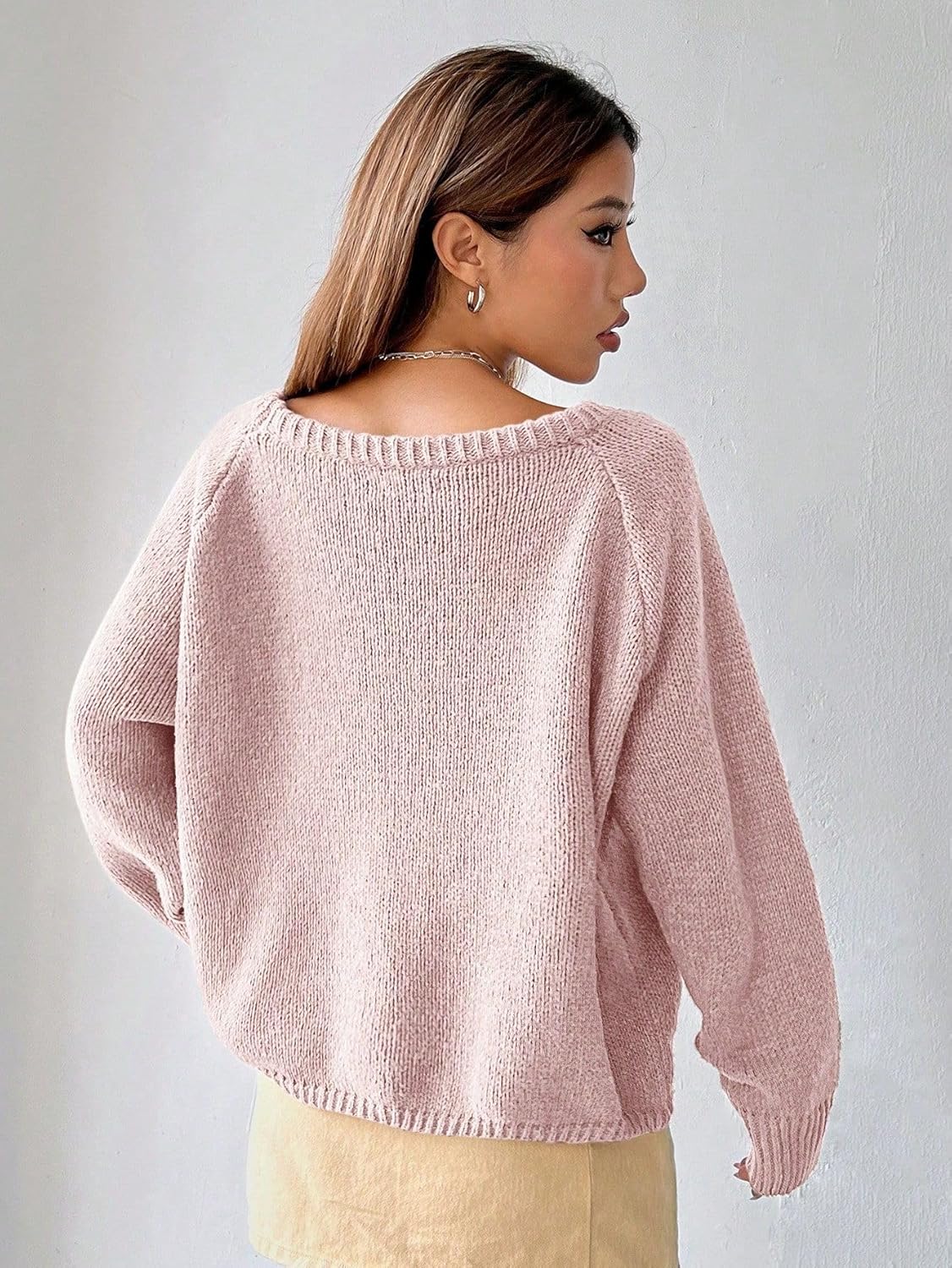 SKAYS Women's 2025 Off The Shoulder Sweater Oversized Chunky Sweater Loose Long Sleeve Trendy Cute Pullover Fall Outfits - Image 2