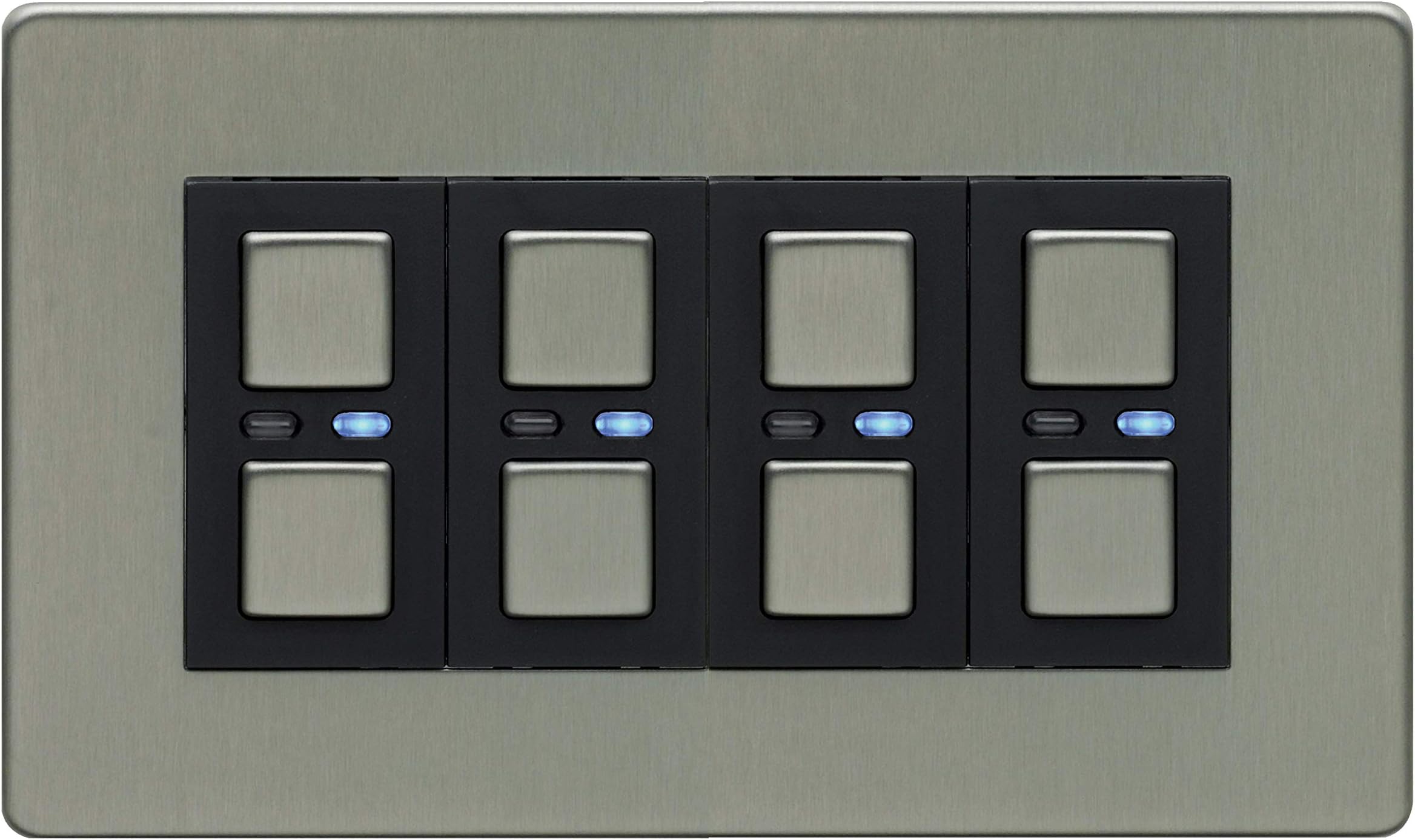 Lightwave LW440SS Connect Series Smart Dimmer, 210 W, 240 V, Stainless Steel, 4 Gang