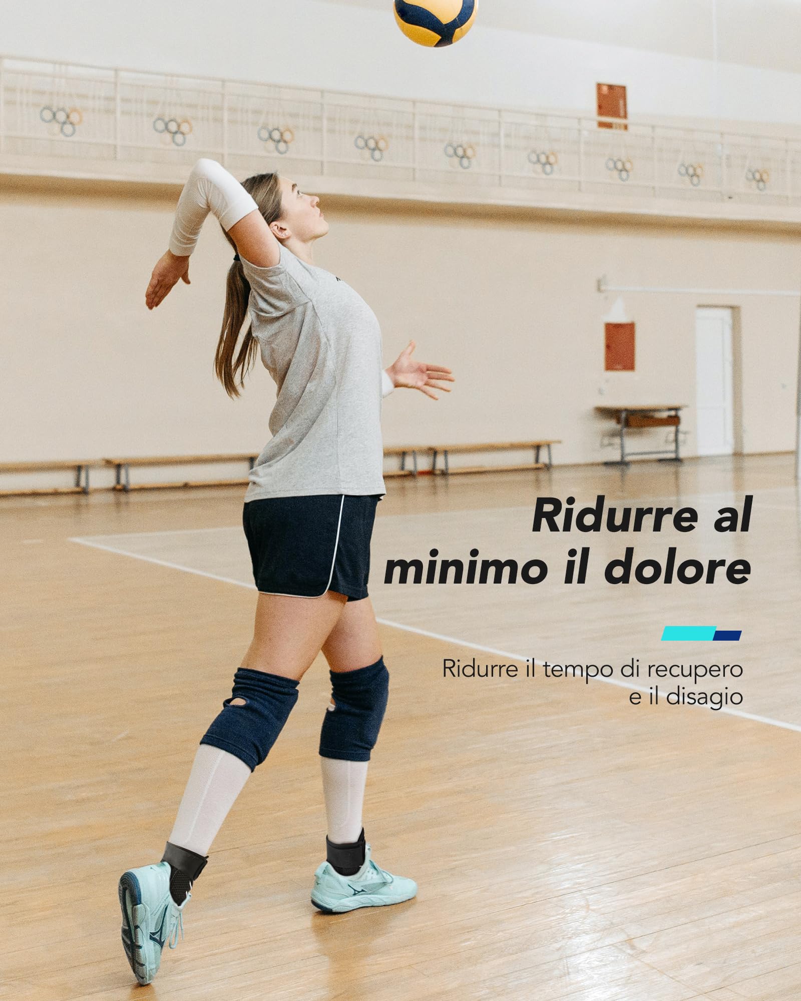 Fitomo Cavigliera Ortopedica per Distorsione, Cavigliera Sportiva con Stabilizzatore Staccabile, Tutore Caviglia Distorsione per uomini e donne (Nero, L)