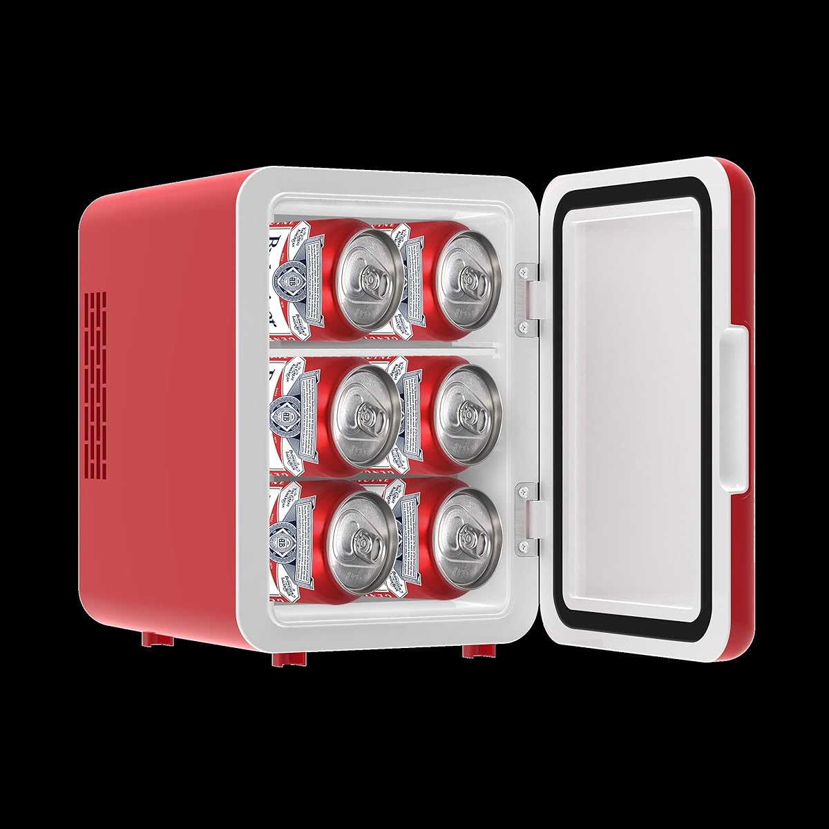 6/mo Finance CURTIS Budweiser MIS135BUD, Mini Portable Compact Personal Fridge Cooler, 4