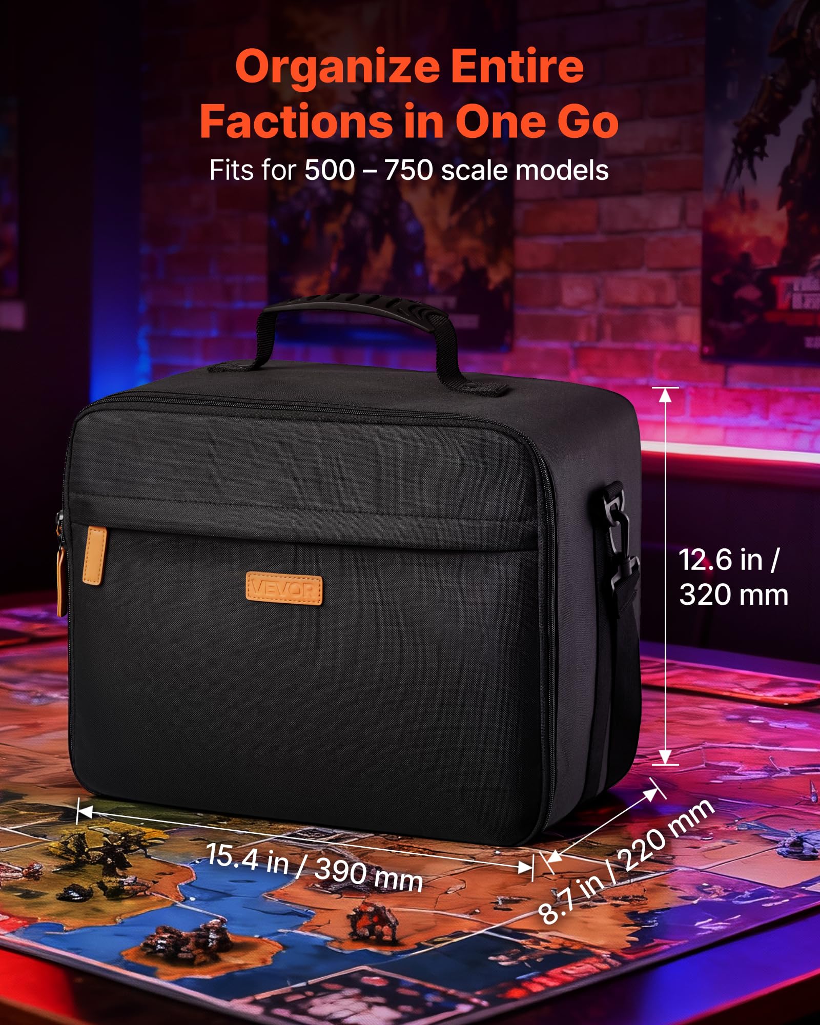 Image secondaire de Sac de Rangement VEVOR pour Figurines Miniatures - 57 Emplacements, Grande Capacité