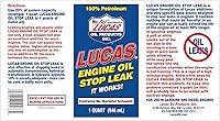 Vista 6 de Aceite para motor detiene la filtración 1 cuarto Lucas Oil 10278