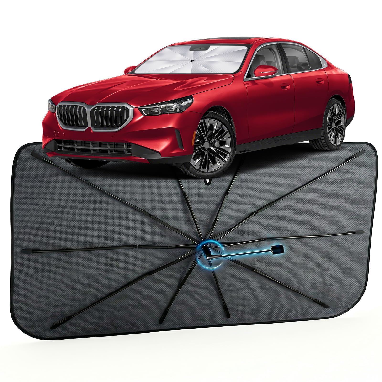 Car Windshield Sun Shade Umbrella for BMW 5 Series 2018-2026, 1:1 Exact Fit