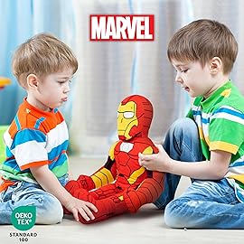 Marvel Super Hero Adventures Toddler Iron Man Plush Stuffed Pillow Buddy - Super Soft Polyester Microfiber, 20 inch (Official Marvel Product)