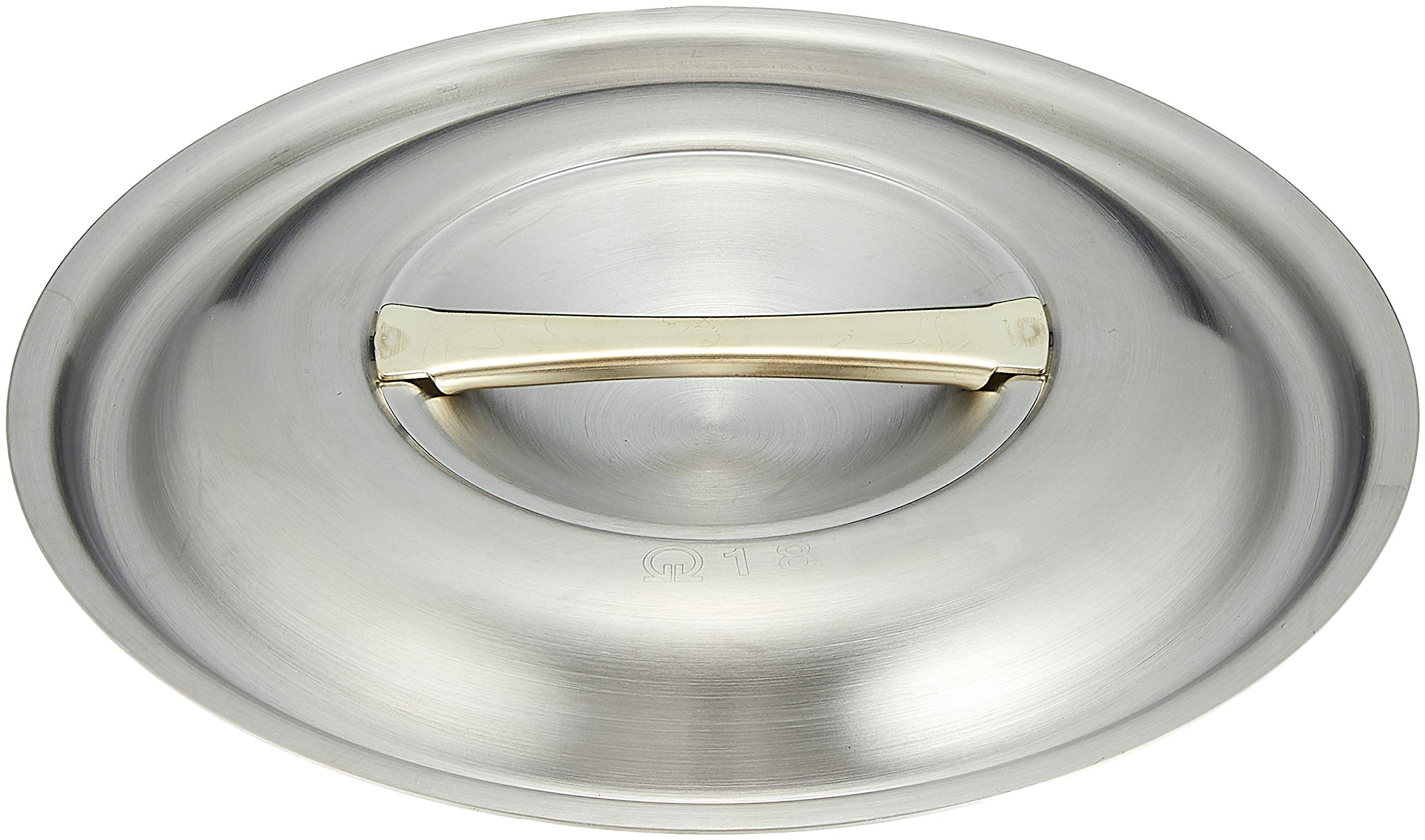 Endoshoji TKG ANB16018 Pot Lid, 7.1 inches (18 cm), Stainless Steel, Hygienic Handle, Brass Plated, Luxurious Gold Handle, Thick Plate Thick, Durable, Outer Diameter: 7.7 inches (197 mm), Weight: 0.12