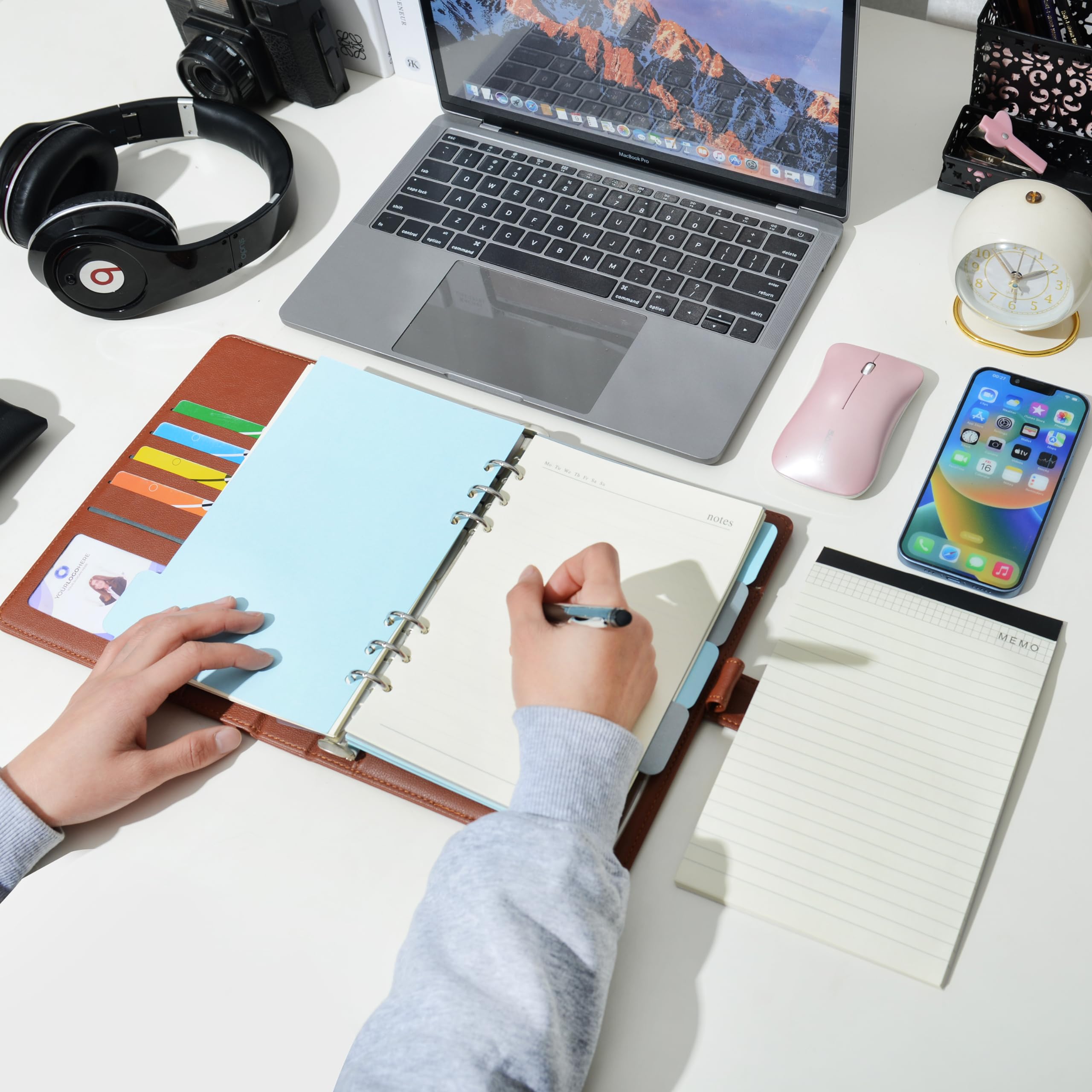 WASON A5 Diary Leather PU Notebook Refillable Paper Lined Journal - Image 3