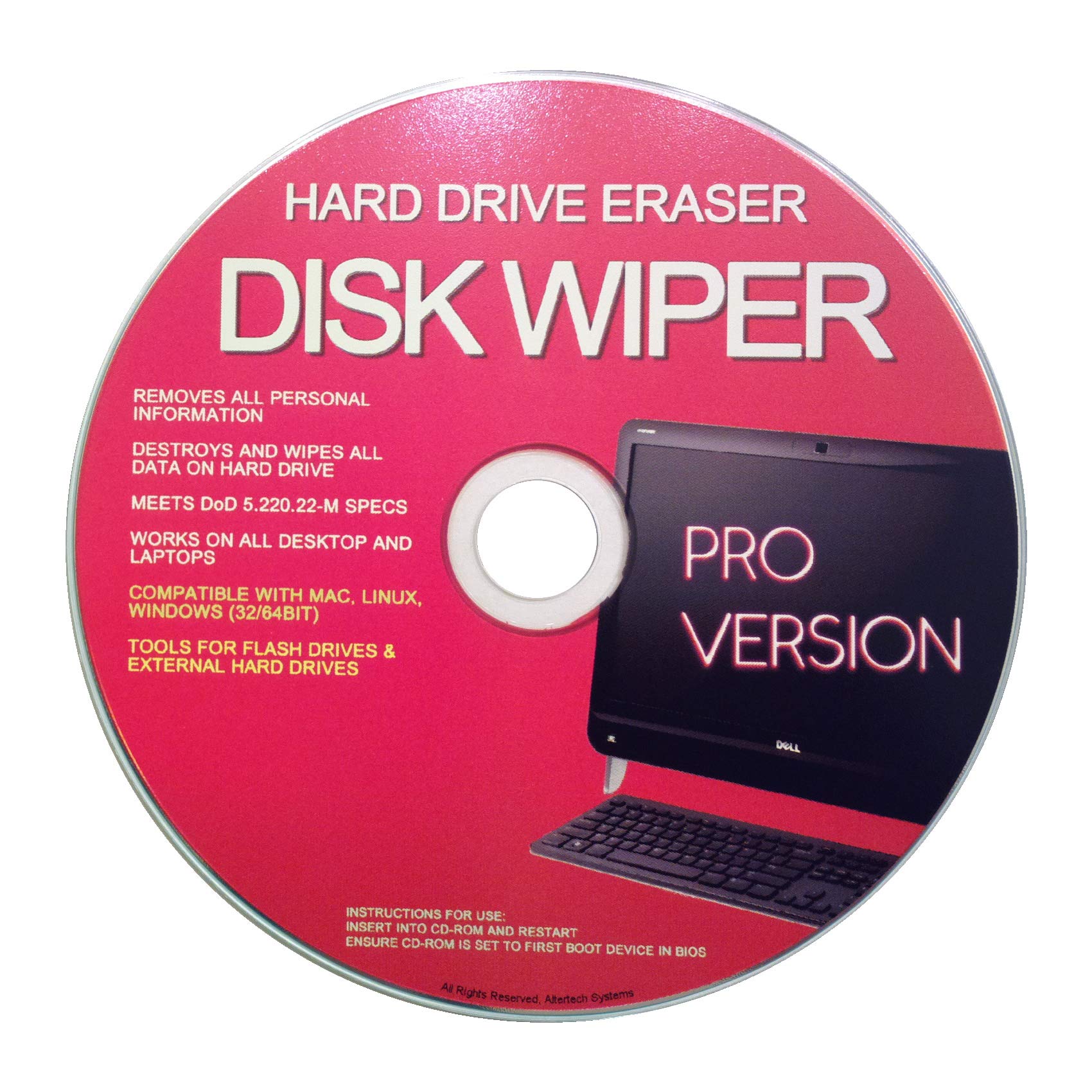 Profesjonalna wycieraczka do dysku twardego i gumka USB CD - ALL OS 32/64-bitowe Windows, Linux i Mac