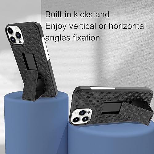 Miniatura 82 de Ailiber Funda compatible con iPhone 15 Pro Max, funda para iPhone 15 Pro Max con lente de cámara y protector de pantalla, soporte giratorio