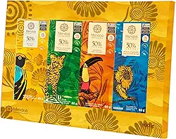 Mendoá, Caixa de chocolate premium presenteável, Mix sortido de sabores, Brasilis, 4 X 25 gramas = 100 gramas