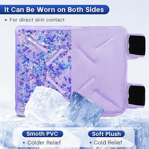 Miniatura 5 de Envoltura de hielo de rodilla para aliviar el dolor, envoltura de hielo de gel reutilizable para lesiones en las piernas, hinchazón, reemplazo de