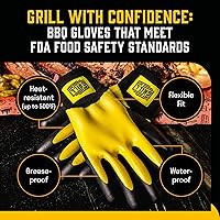 Vista 4 de Hey Grill Hey Guantes de Pitmaster Guantes para Barbacoa Protección contra el calor hasta 500°F o 260°C Alta resistencia a altas temperaturas