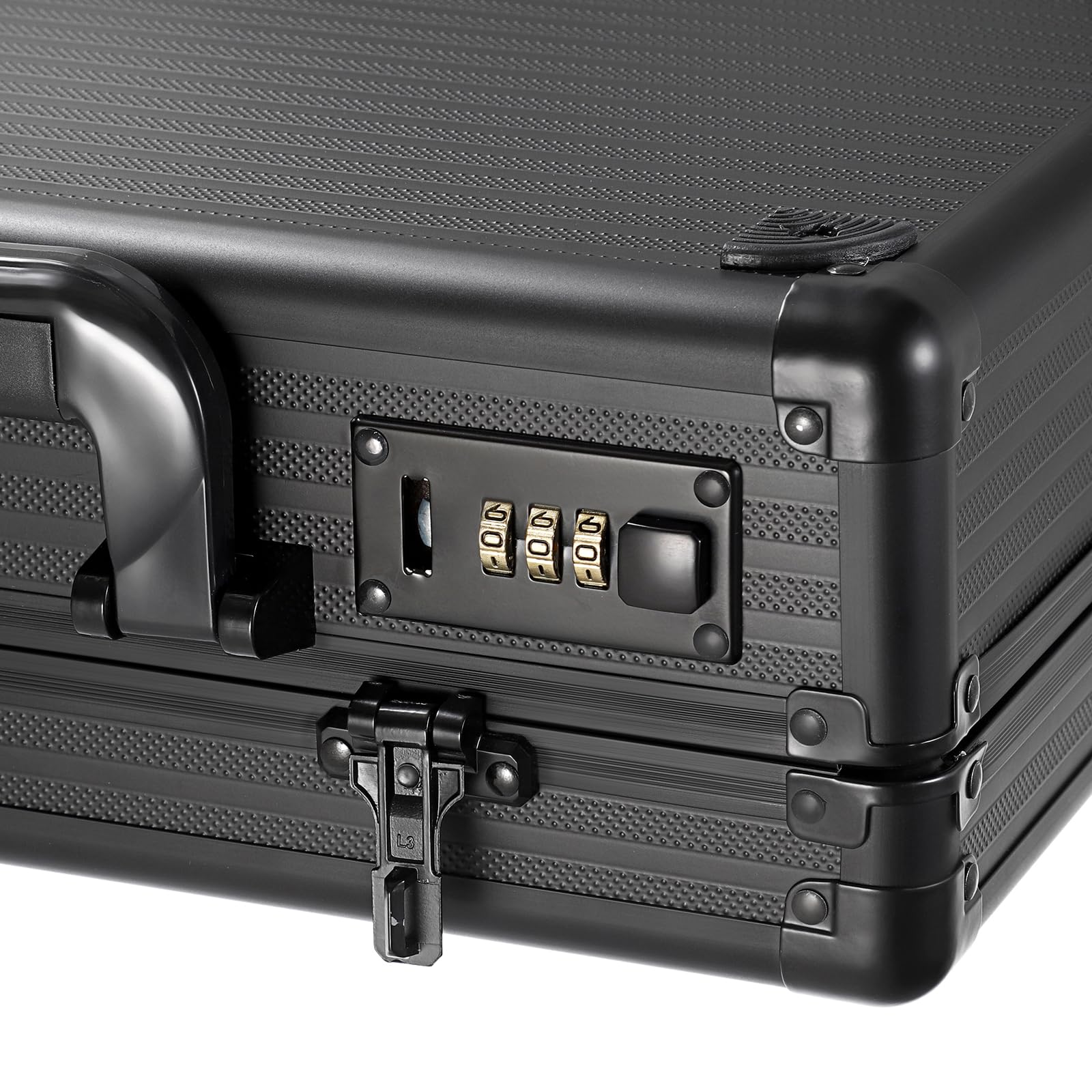 Mallette en aluminium avec serrure à combinaison A4 - Mallette à documents verrouillable - Petite valise en aluminium étanche - Mallette portable - Valise d'affaires pour les voyages
