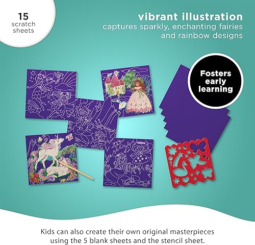 Miniatura 9 de Crocodile Creek Dinosaur Sparkle Scratch Art - Juego de 6 piezas, 1 EA