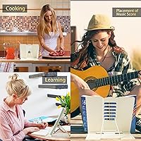 Vista 3 de Soporte de libro de metal ajustable para lectura