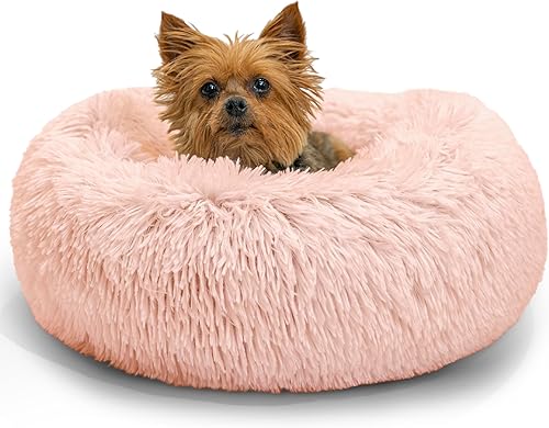 Miniatura 9 de Best Friends by Sheri - The Original Calming Donut - Cama calmante en forma de dona para perros y gatos - Pelo largo, azul bebé, S, 23 x 23 pulgadas
