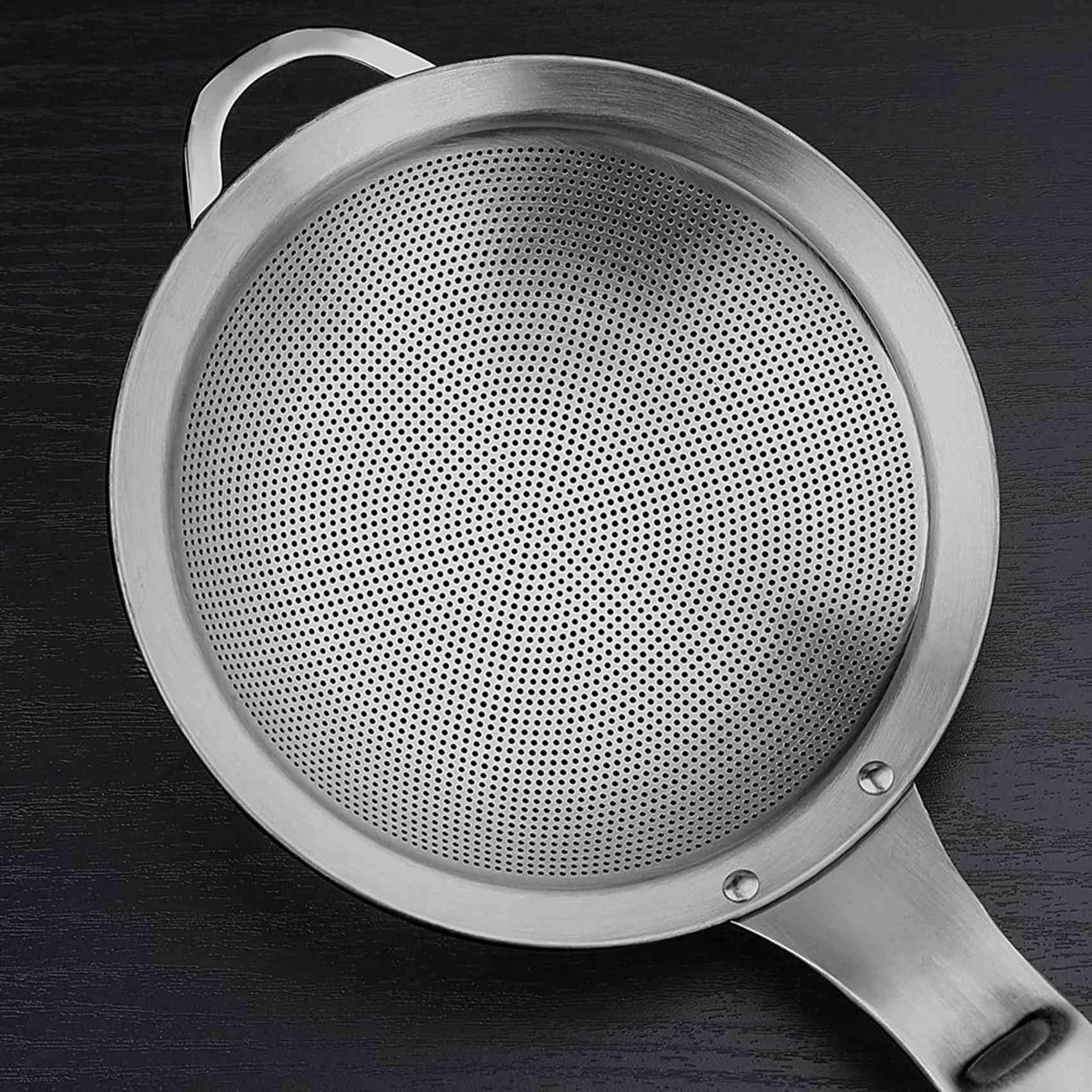 Colador pequeño de fina de acero inoxidable con de metal, juego de 12 unidades para cocina