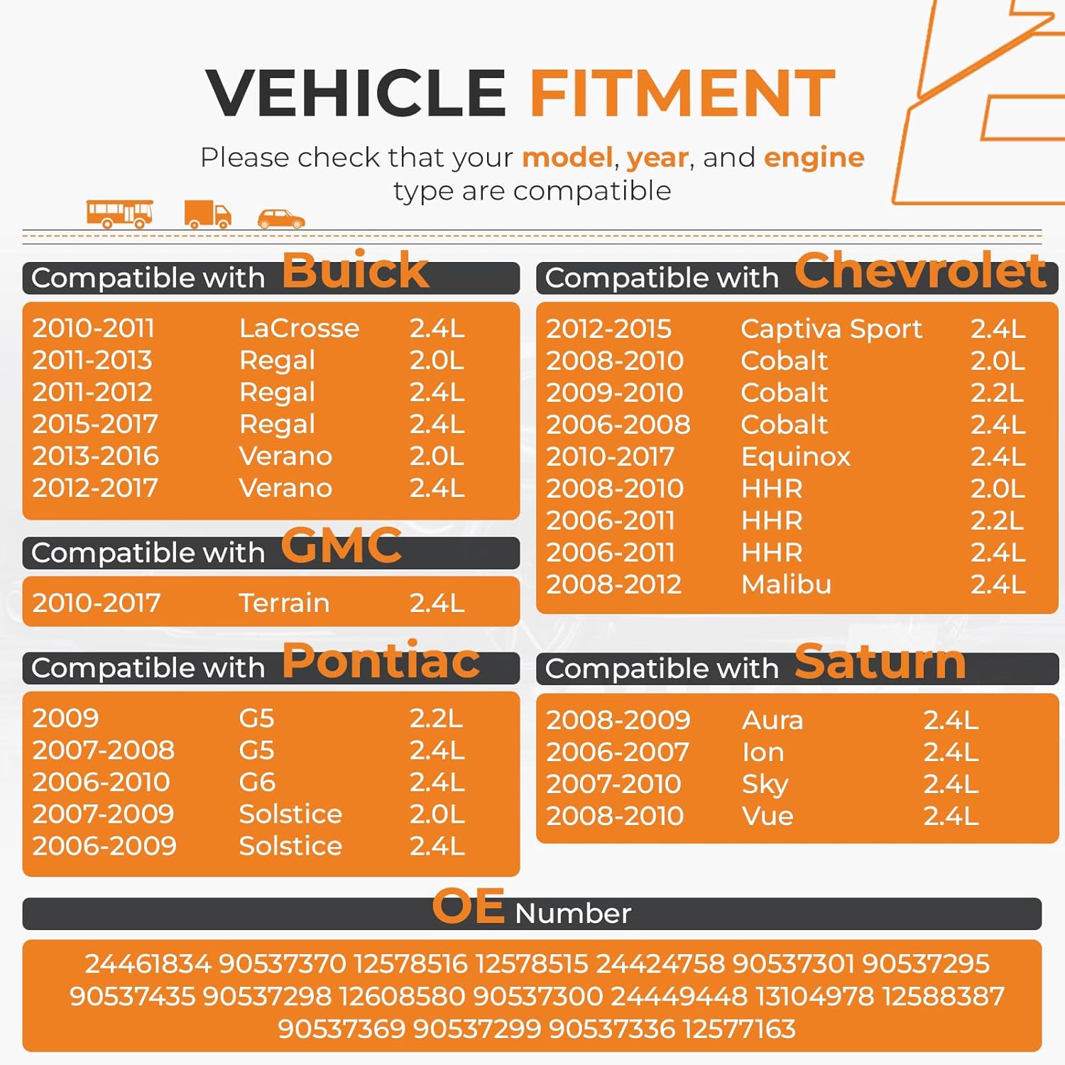 Autoexact 2.2L 2.4L Engine Timing Chain Kit Fit For 2009-2017 Chevrolet Equinox Malibu Captiva Impala HHR Cobalt For Buick Regal LaCrosse Verano For GMC Terrain For Pontiac G5 9-4201S