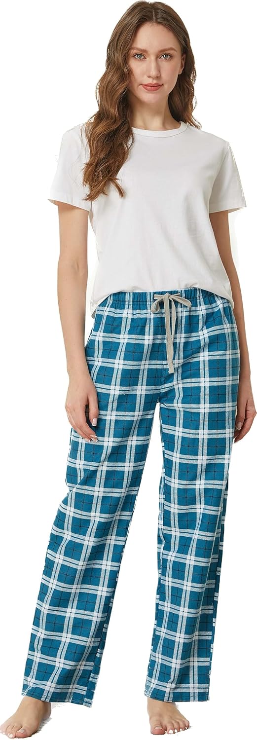 HiddenValor Women's Pajama Pants, Cotton Sleepwear Plaid Pajamas - Image 3