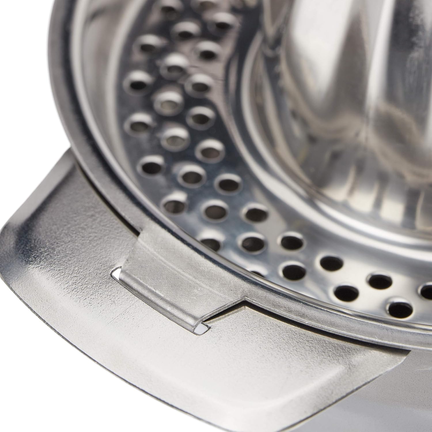 Relaxdays Lemon Squeezer Stainless Steel 2-Piece Citrus Press with Collection Container, Manual Juicing, High Quality, Silver