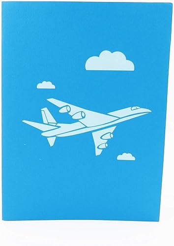 Miniatura 6 de Jet Airplane Pop Up Card - Tarjeta de cumpleaños, tarjeta de graduación, tarjeta de felicitación, tarjeta de jubilación, tarjeta de aniversario de