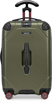 Traveler's Choice Maxporter II Polycarbonate Hardside Trunk with Spinner Wheels, Green, 22-Inch Carry-on Luggage