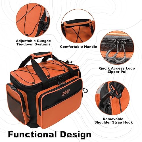 Miniatura 3 de Bolsas de aparejos de pesca, bolsas de pesca para pesca de agua salada o agua dulce, bolsa de aparejos con correa acolchada para el hombro (no