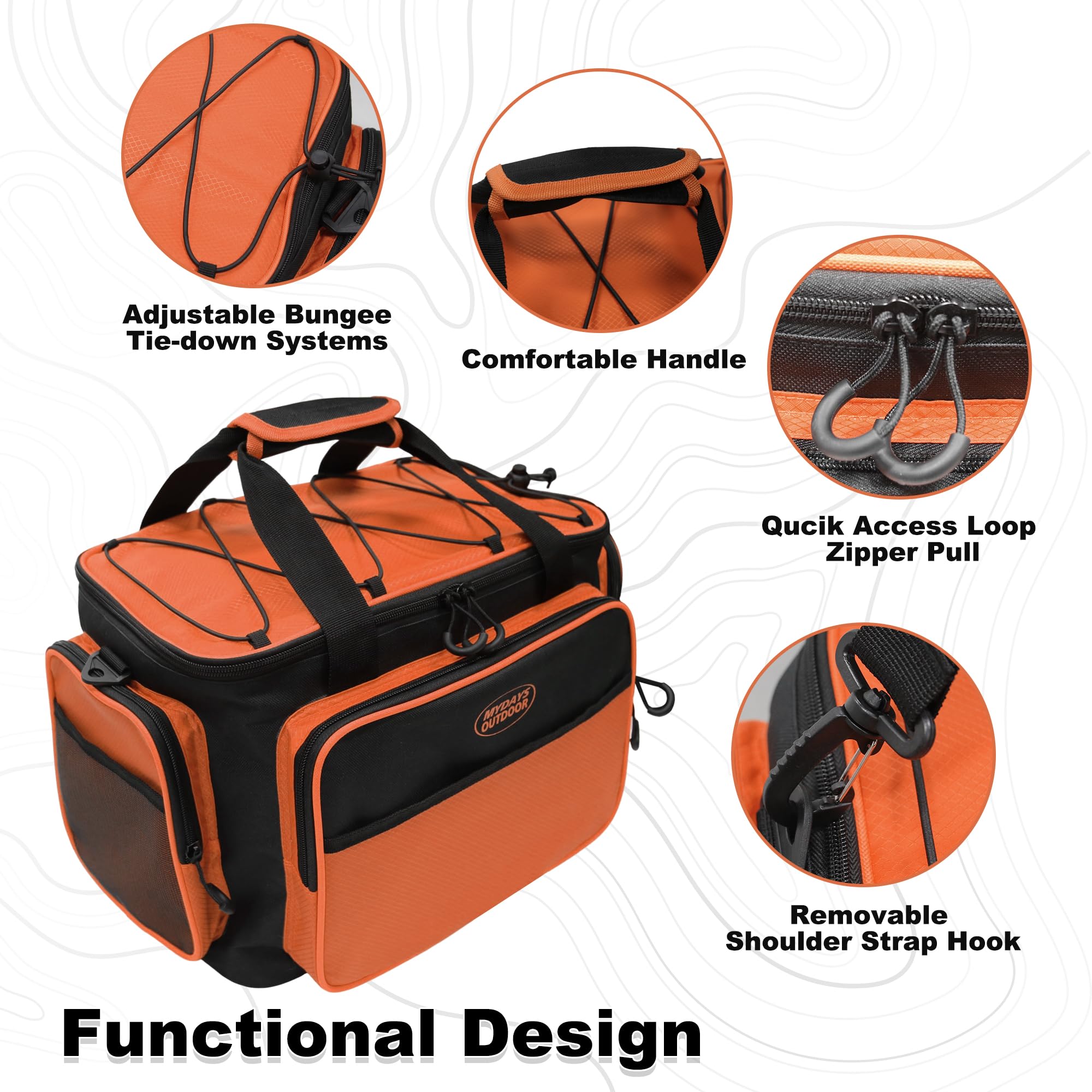 Fishing Tackle Bag - Durable & Organized -3