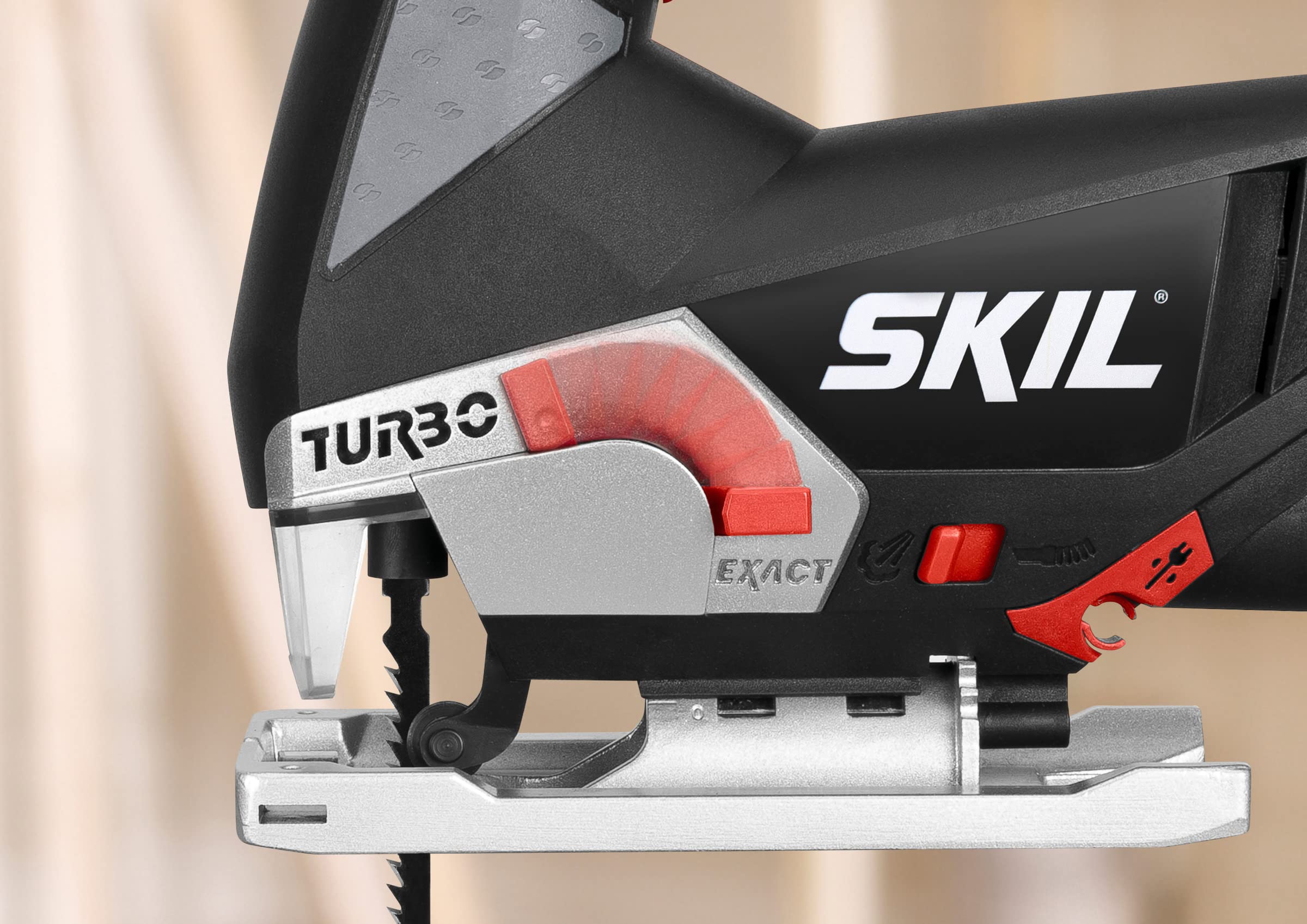 SKIL 4381 wyrzynarka AA (silnik 500 W, głębokość cięcia 75 mm, długość skoku 20 mm, ustawienie Turbo, przechowywanie kluczy) F0154381AA
