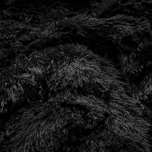 Miniatura 7 de Uozzi - Juego de edredón de pelo sintético, tamaño Queen, 3 piezas, 1 edredón y 2 fundas de almohada, ultra suaves, lujosas, felpa lanuda y de fácil