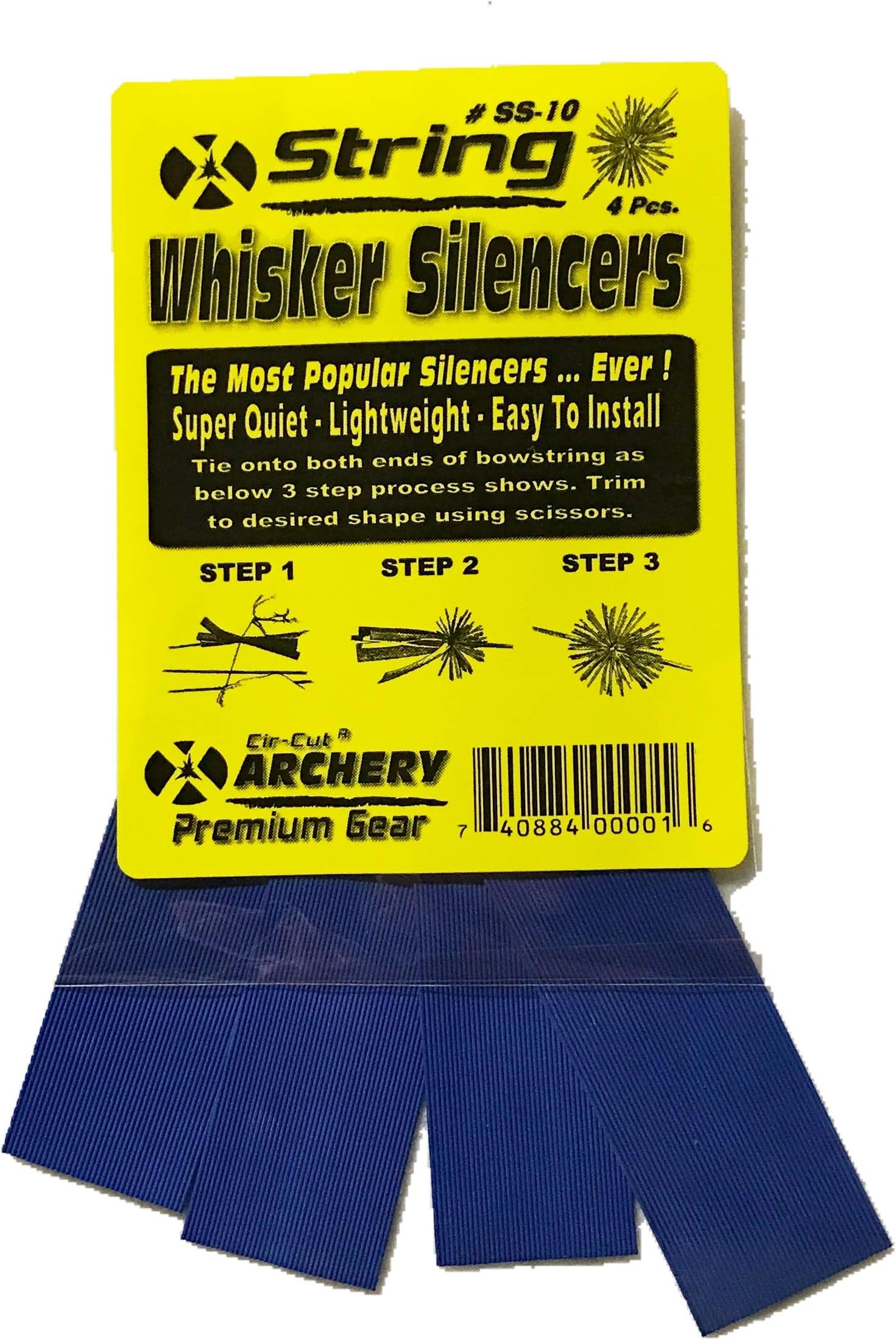 Archery 2 Pair - Whisker Rubber Bowstring Bow String SILENCERS 4 Pc. Pack - 11 HOT Colors !