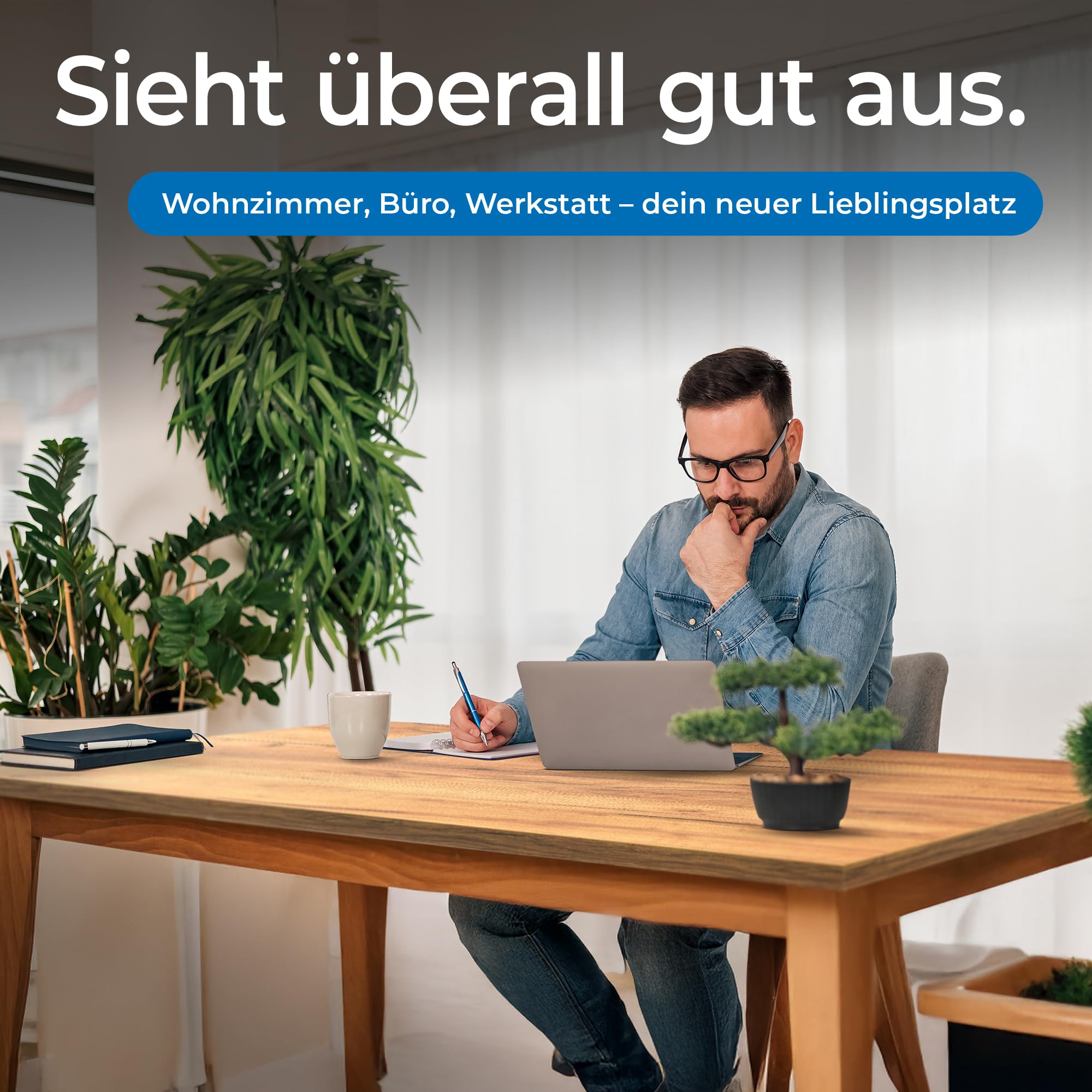 Tischplatte 140x80 | Arbeitsplatte, Küchenplatte, Schreibtischplatte aus Holz | Dekorplatte in Holz-Optik oder Unidekor für Tischbau | Esstischplatte, Küchenarbeitsplatte, Bürotisch & mehr