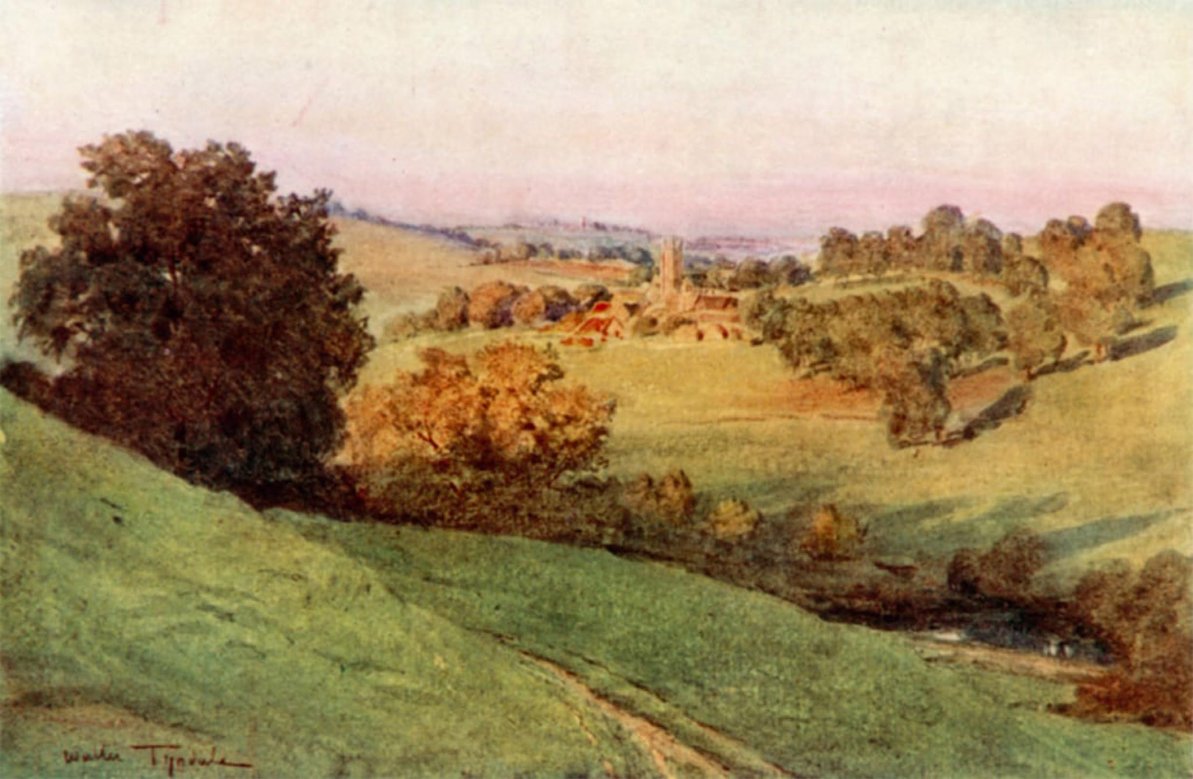 Serendipitp No Frame Retro Picture Poster Wall Art Pictures Painting Bathford Near Bath By Walter Frederick Roofe Tyndale Wall Art Canvas Print For Wall Decor 60X90cm