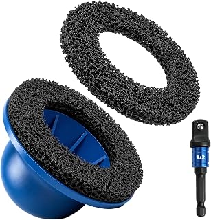Wheel Hub Brush for Car, Inner Ø 90 mm, Outer Diameter 150 mm, 2 Pieces Grinding Wheels with 1/2 Inch Square Drive for Car Tire Change, Rim Cleaning Rust Removal, Dirt