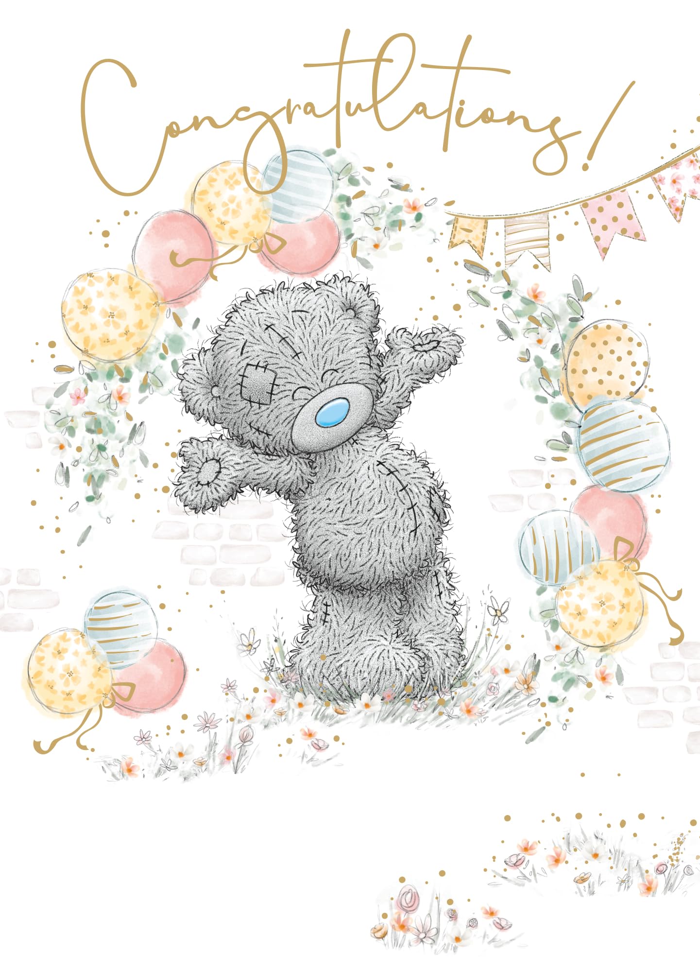 Me to You Tatty Teddy Congratulations Greeting Card 5 x 7 Inches (12 x 17 Cms) - Official Collection