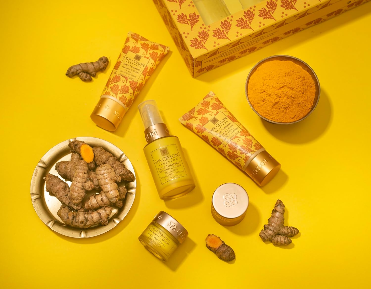 SPA CEYLON TRUE TURMERIC - FACE CARE ESSENTIALS SET | Spa Gift for Wellness | Face Care Essentials Set with Beauty Ritual | Body Care - Image 3