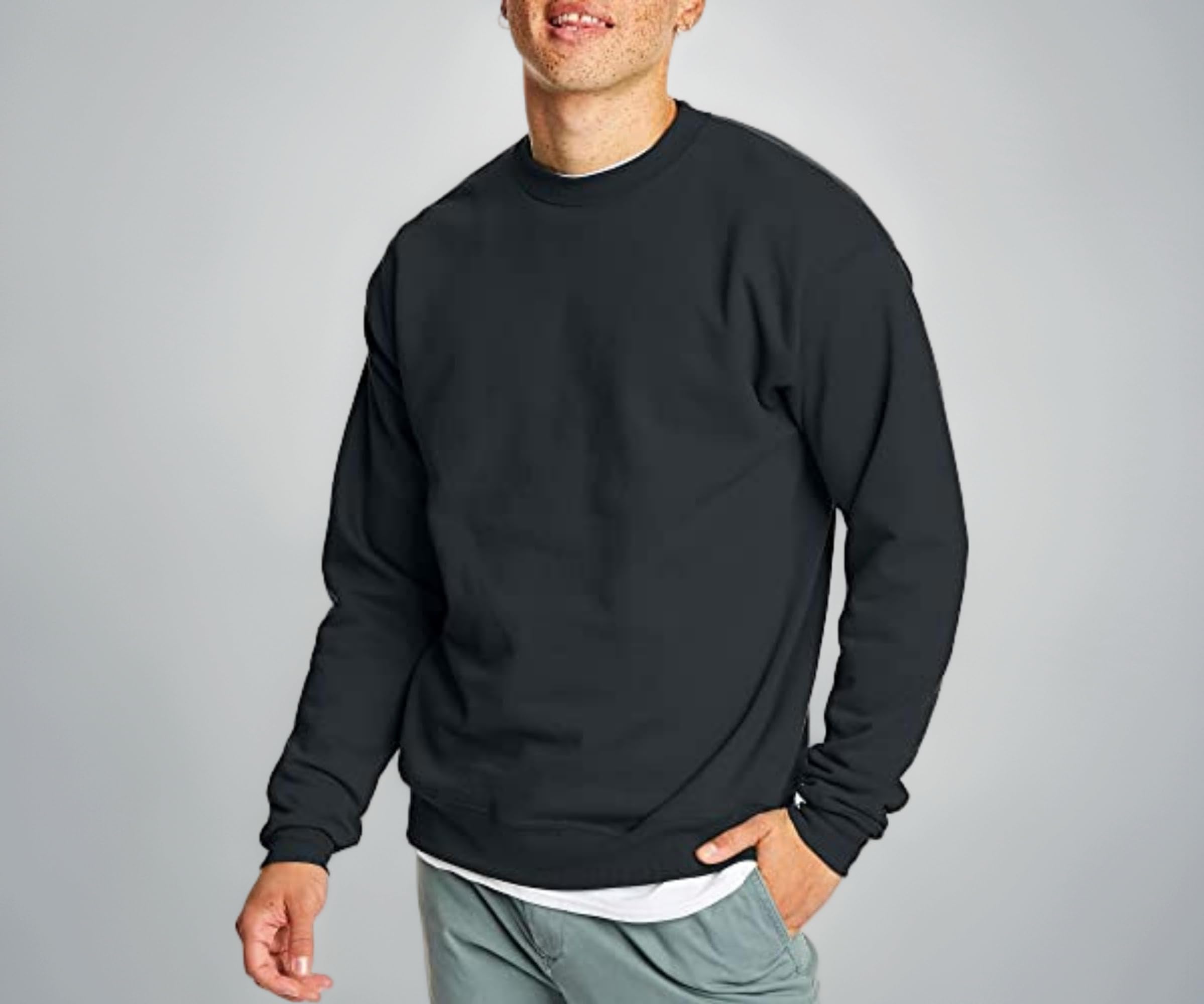 EcoSmart Fleece Sweatshirt, Cotton-Blend Pullover, Crewneck Sweatshirt for Men