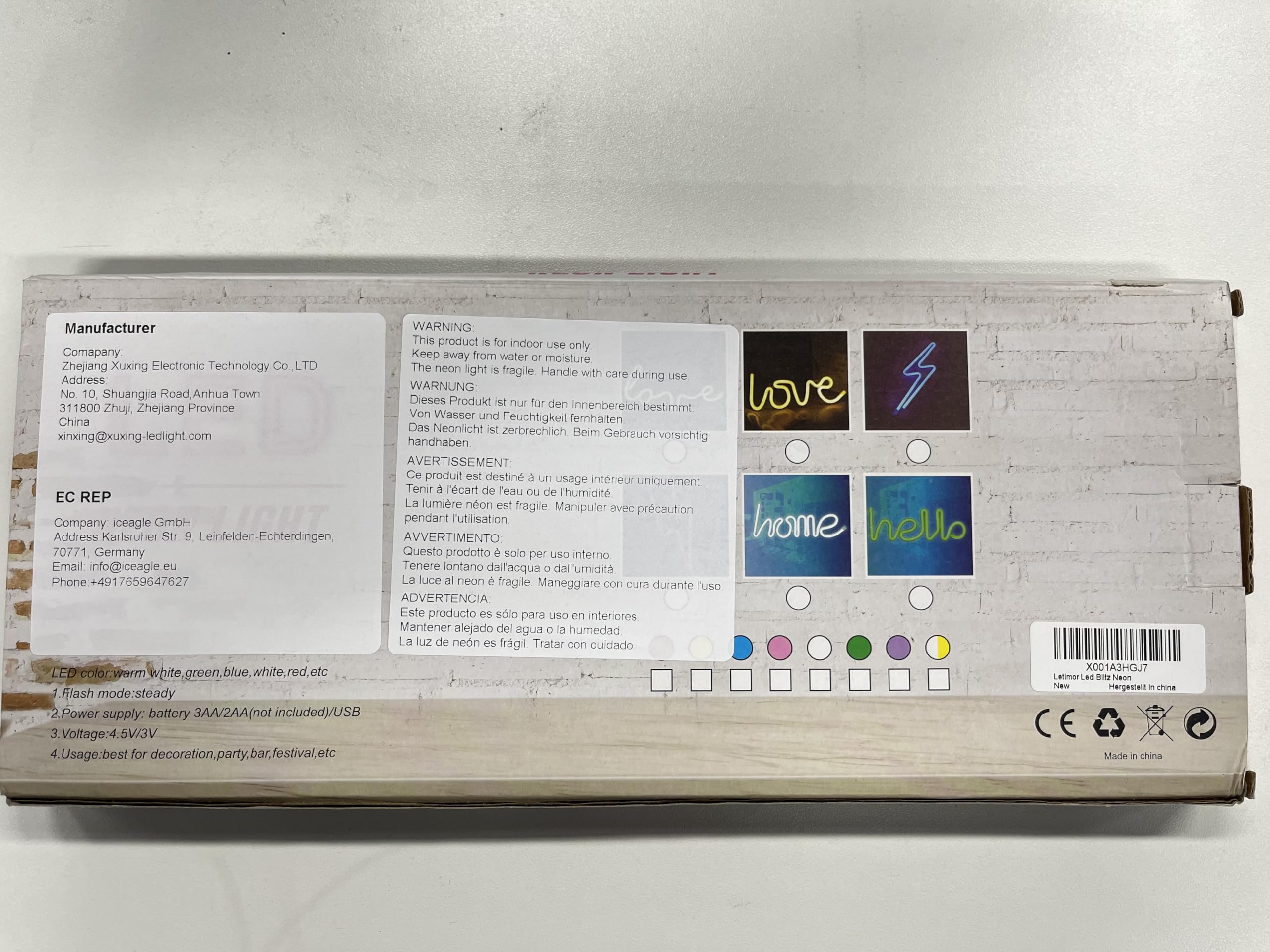 VILLCASE 4x LED Nachtlicht Pfeil Schilder - Batteriebetrieben Für Deko Und Kinderzimmer