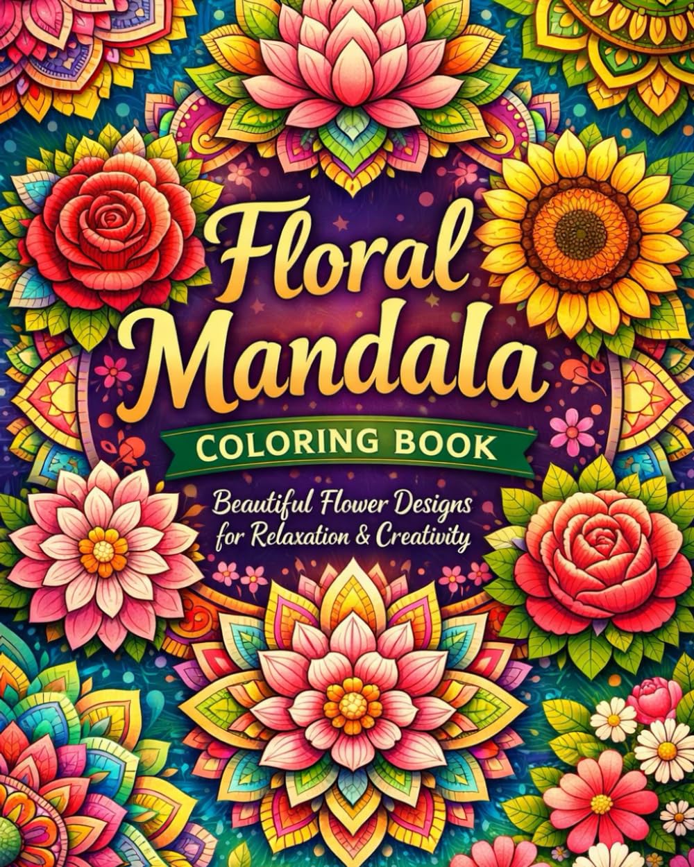 Floral Mandala: Coloring Book