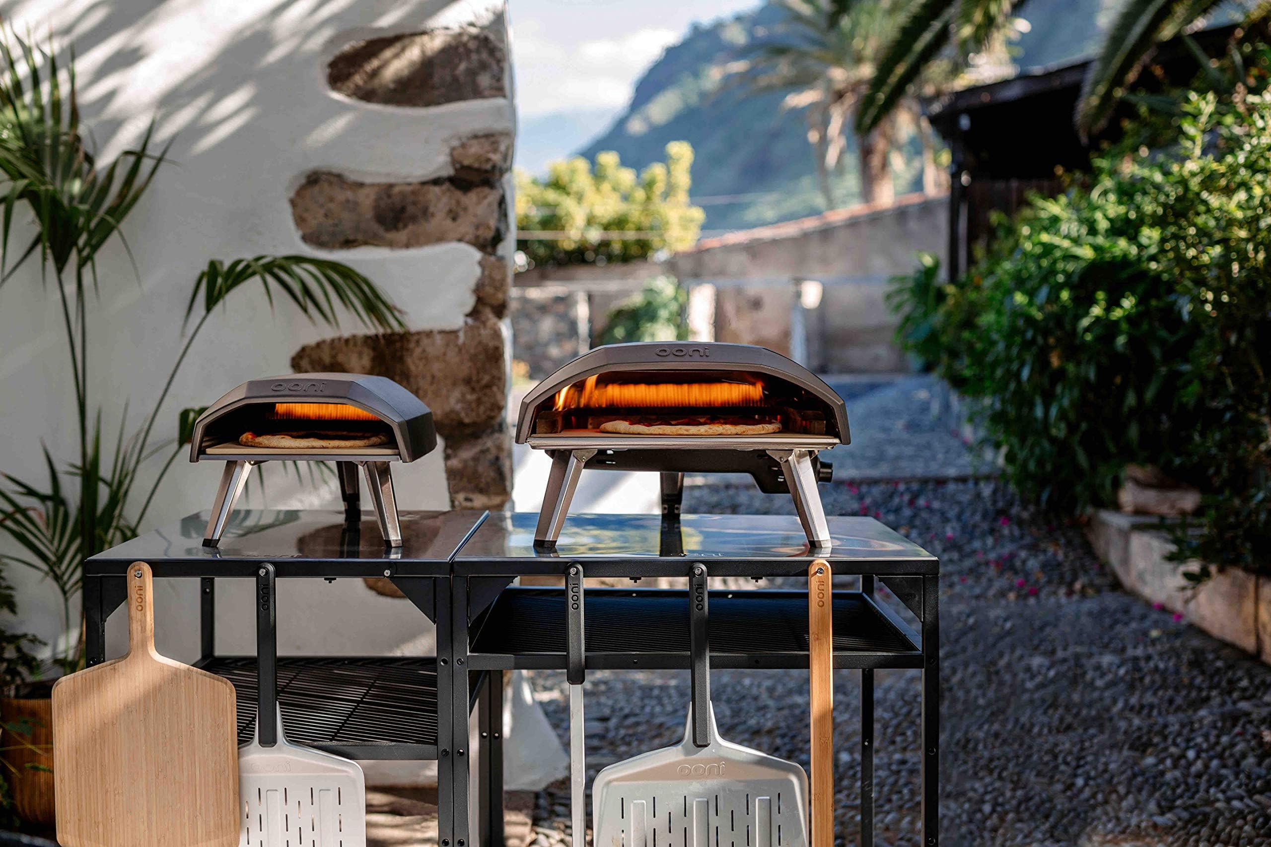 Ooni Medium table modulaire d'extérieur – Chariot de four à pizza de 31 x 23 x 35 In, en acier inoxydable pour grill et barbecue, table d'extérieur
