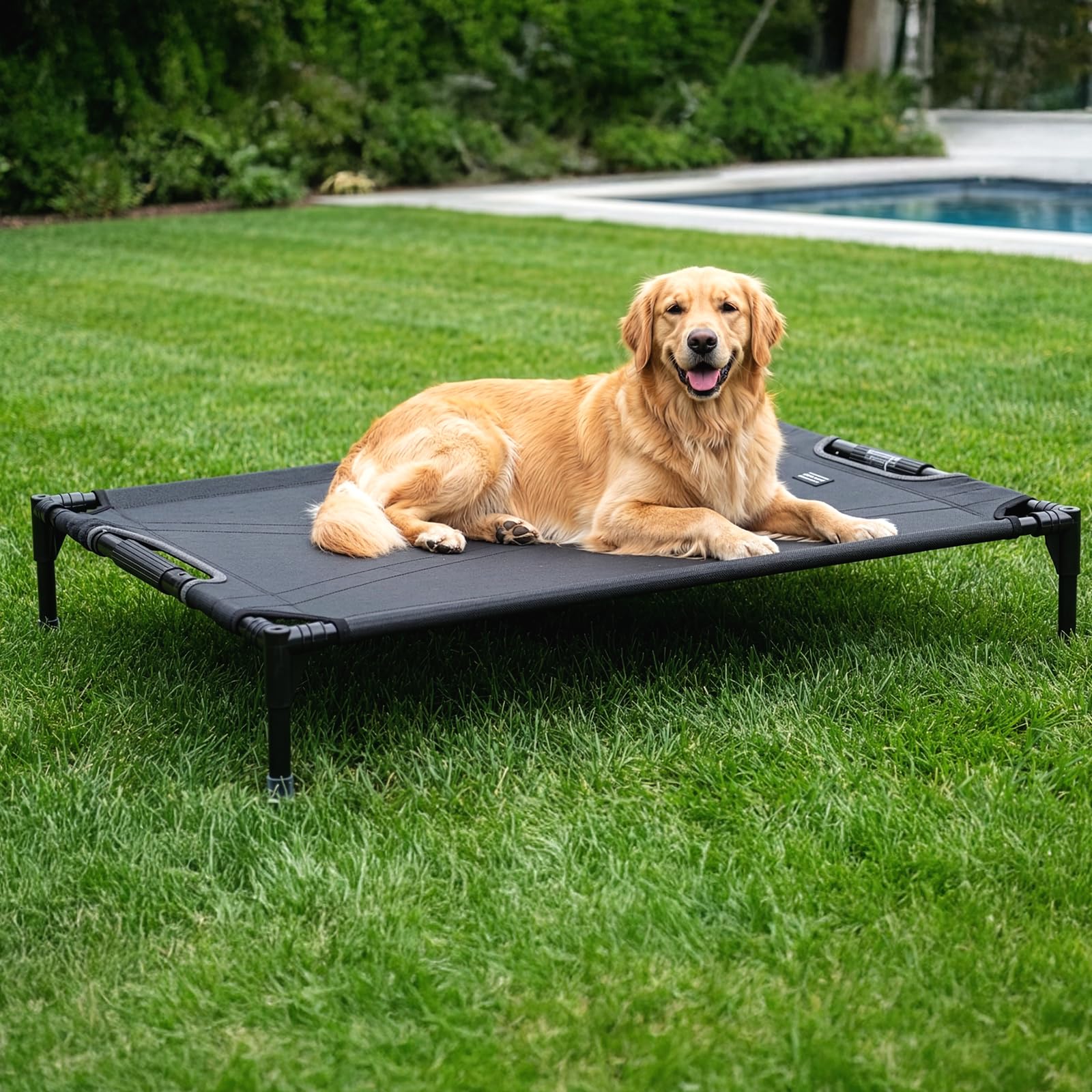 Photo 1 of ***NOT EXACT AS STOCK IMAGE*** Petsfit Elevated Dog Bed for Large Dogs – Patented Anti-Sag Tension Bar, Cooling Raised Dog Cot for Outdoor/Camping/Indoor, Teslin Mesh, Non-Slip Frame, 48"