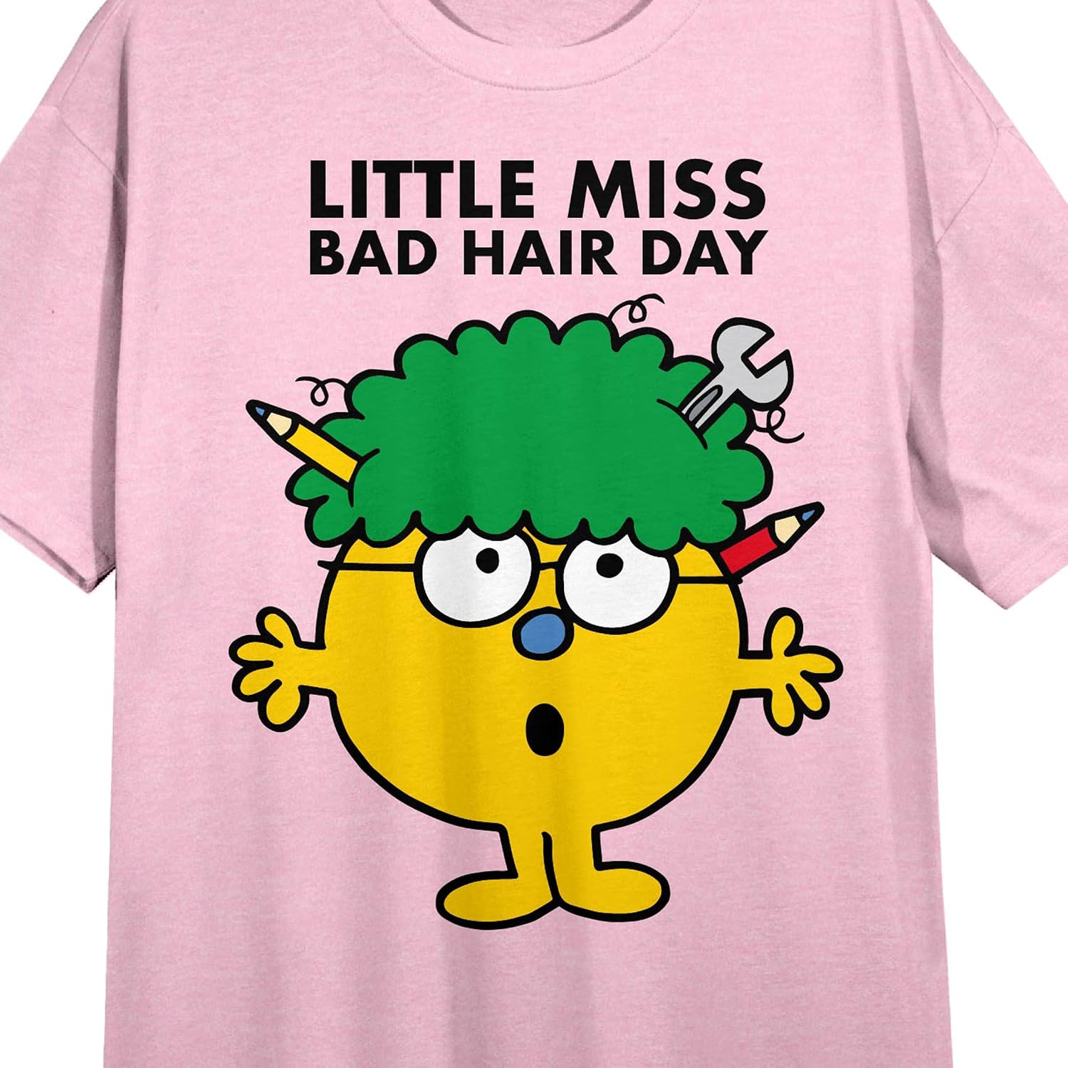 Mr. Men and Little Miss Meme Little Miss Bad Hair Day Crew Neck Short Sleeve Cradle Pink Women's Night Shirt