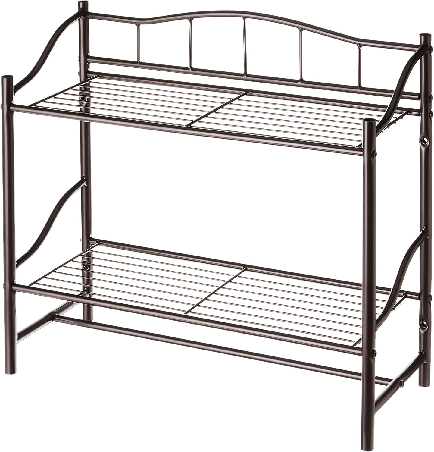 Creative Bath 2 SHELF WALL ORGANIZER WITH TOWEL BAR, oil rubbed bronze