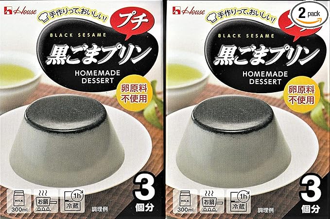 Amazon Co Jp ハウス プチ黒ごまプリン ２個 食品 飲料 お酒