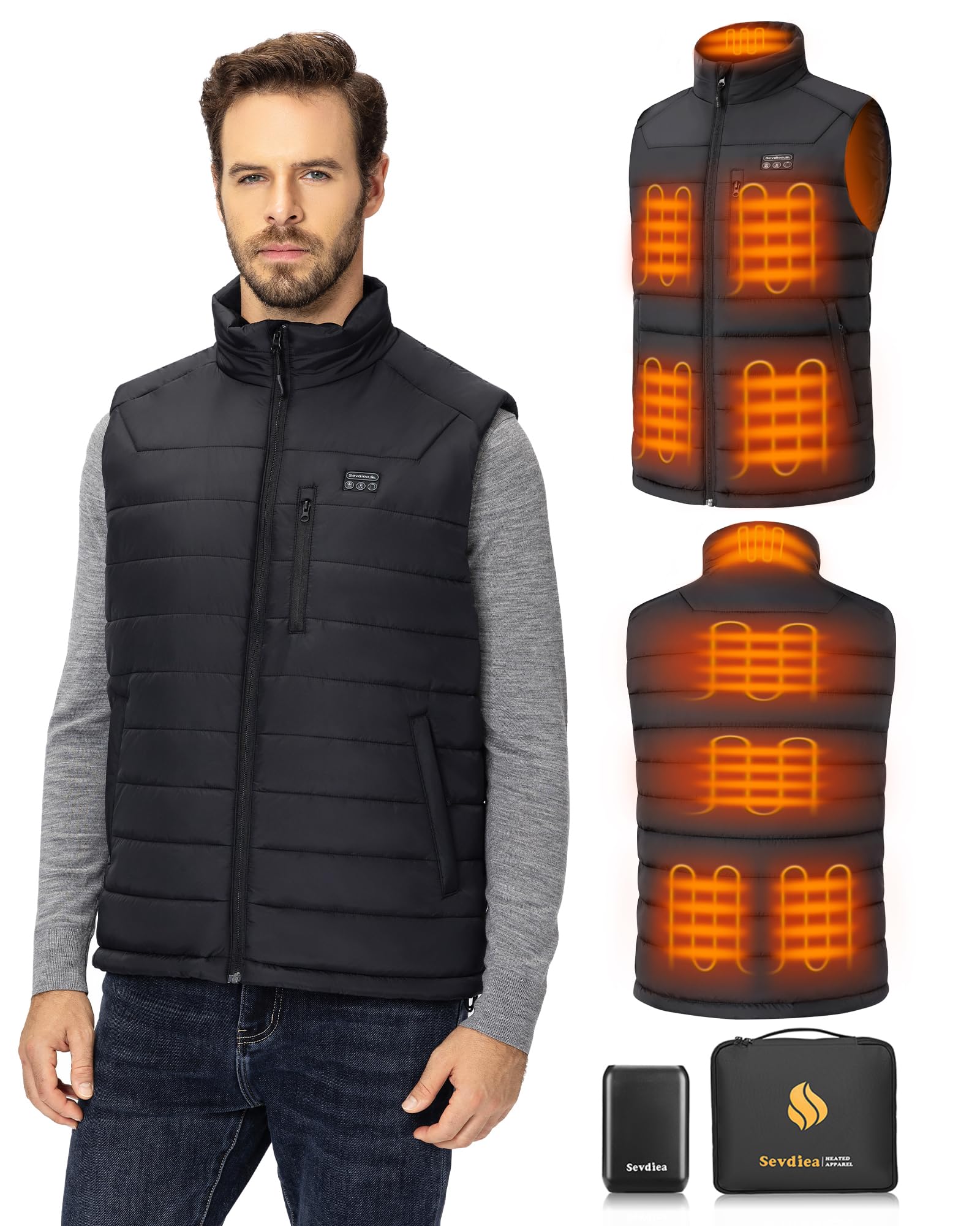 Men’s Heated Vest with Battery Pack Included 16000mAh 7.4V, Warming Heated Vest for Men Hunting, Electric Heating Vest
