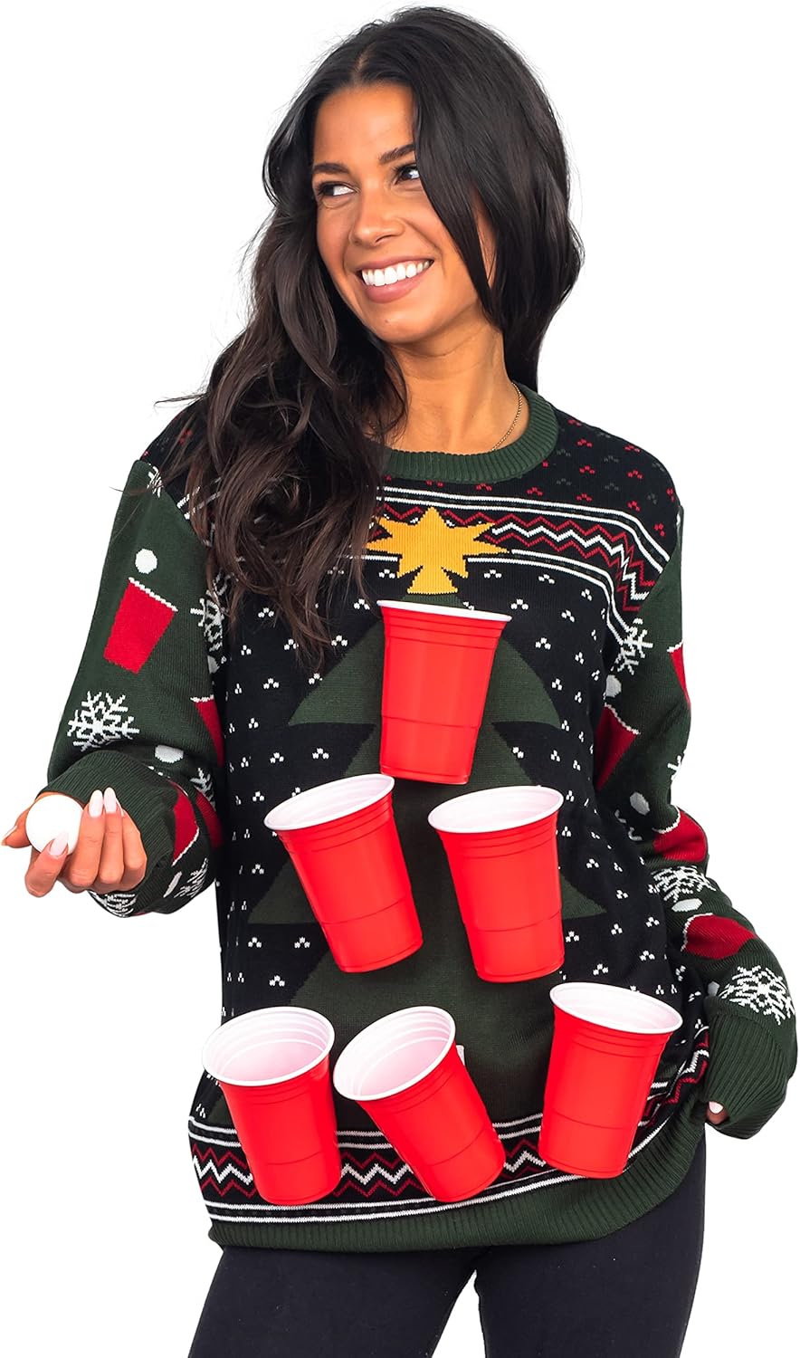 Beer Pong 3D Ugly Christmas Sweater